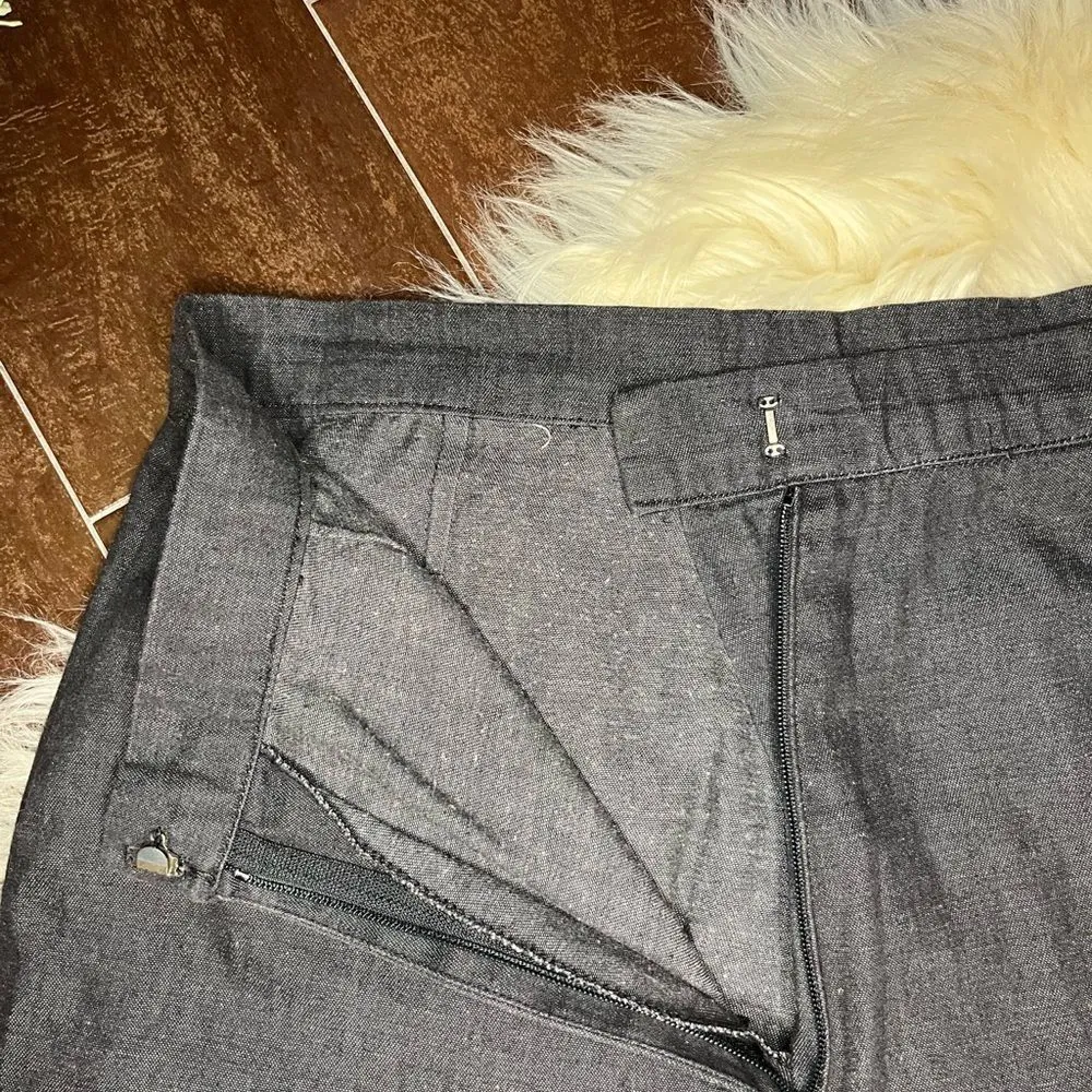 Just Gail vintage dark denim patchwork pantsuit sz large Black - Image 9