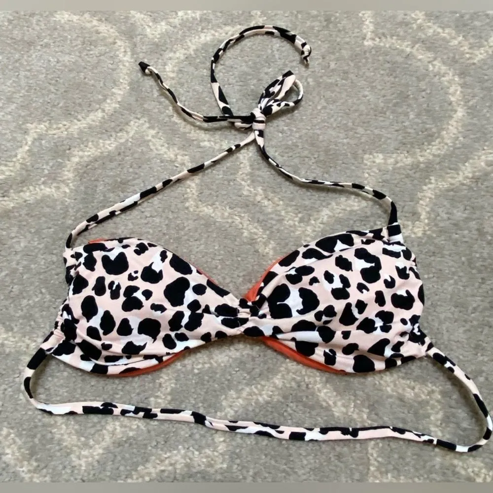 BCBGeneration Animal Print Halter Bikini Top - Size XS - Image 2