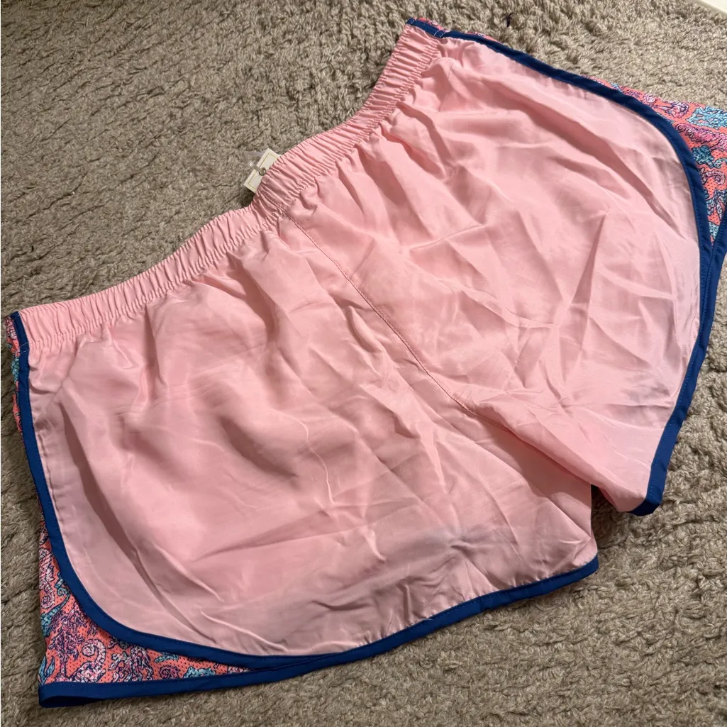 Simply Southern Pink Preppy Candy Coral Insert Simply Run Shorts - size XXL - Image 5