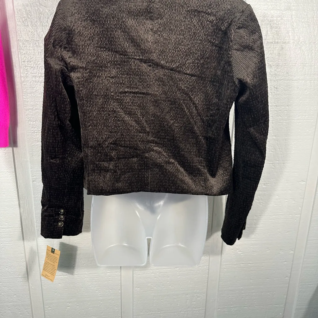 Democracy Brown Casual Women’s Long Sleeve Button Front Blazer Size Small NWT - Image 6