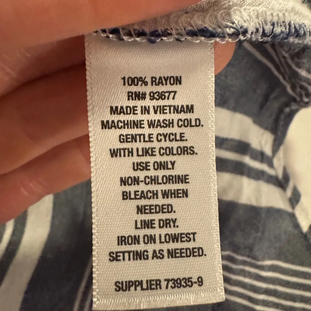 A.N.A Blue Striped Button-Up Shirt - Image 4