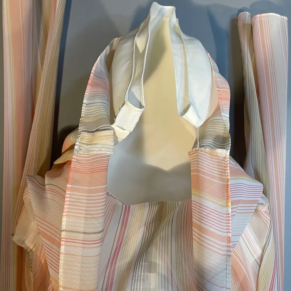 Vintage Ann Taylor Loft Long Sleeve Blouse Size 12 Summer Pastel Chic - Image 6