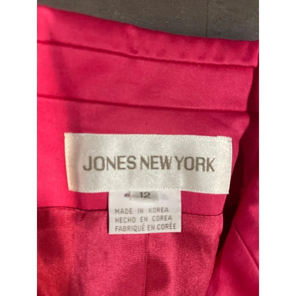Vibrant Pink Jones New York Blazer - Chic Professional Wear (Size 12)‎ B-43 - Image 2