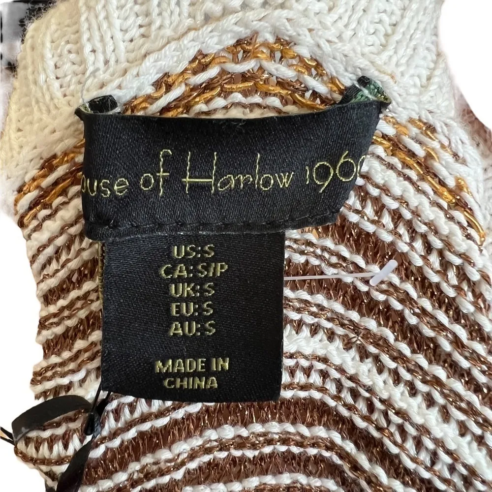 HOUSE OF HARLOW 1960 Crochet Knit Crop Cardigan - Image 6