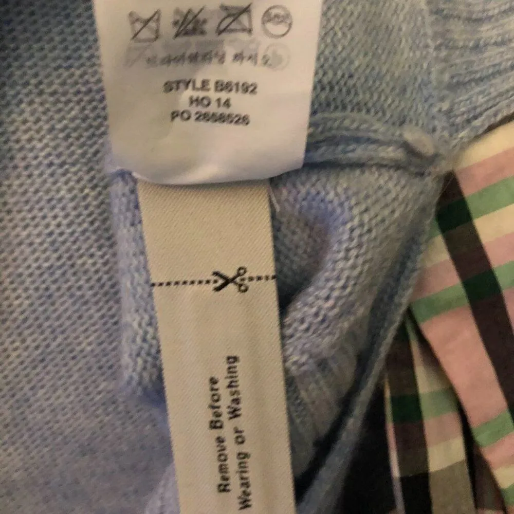 J. Crew Blue Crew Neck Ribbed Knit Pullover Sweater Wool Blend XS NEW - Image 8