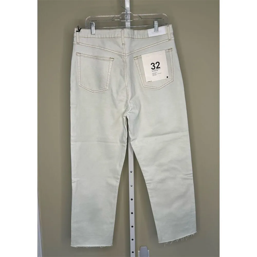 RE/DONE  NWT 70’s Stove Pipe High-Rise Straight-Leg Jeans in Bleach Like Size 32 - Image 3