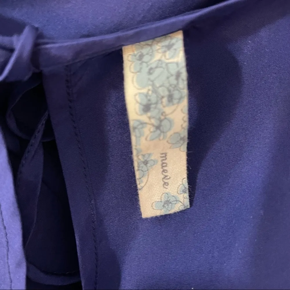 Anthropologie Maeve Silk Ruffle Dress - Image 4