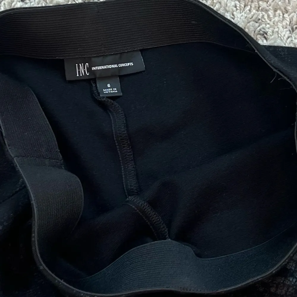 I.N.C. International Concepts Snake Print Pull On Black Skinny Pants Stretchy 6 - Image 5