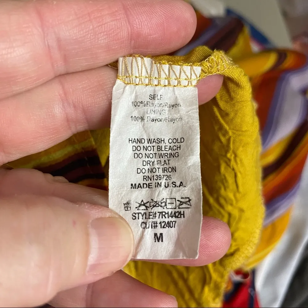 Wild Honey striped romper, size Medium, cutouts, tie front - Image 6