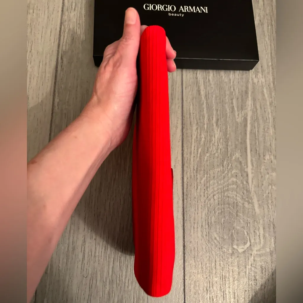 Giorgio Armani Beauty Red Clutch | Free Brooch Included - Image 10