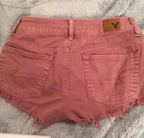 American Eagle Rose Denim Shorts - Image 2
