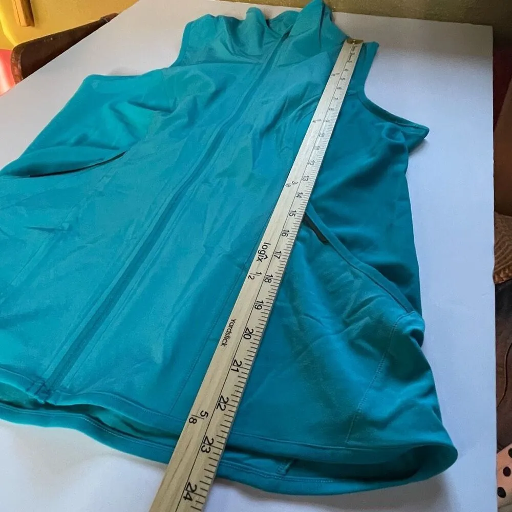 LUCY Lucy power performance running vest size M reflective strips zip front pock Blue Size M - Image 5