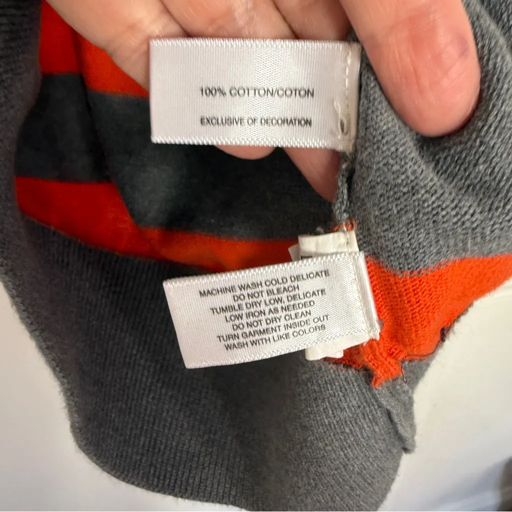 Cutter & Buck OSU Gray and Orange Striped Hoodie Women's Small - Image 5