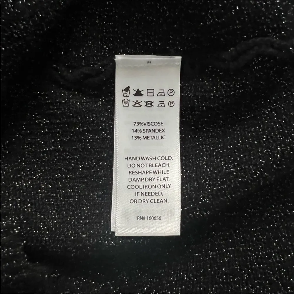 NWT sincerely Jules black sparkly ribbed mini dress xs Black - Image 5