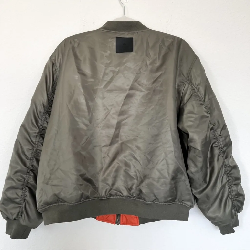 Anine Bing Leon Bomber Jacket in Army Green - Image 7