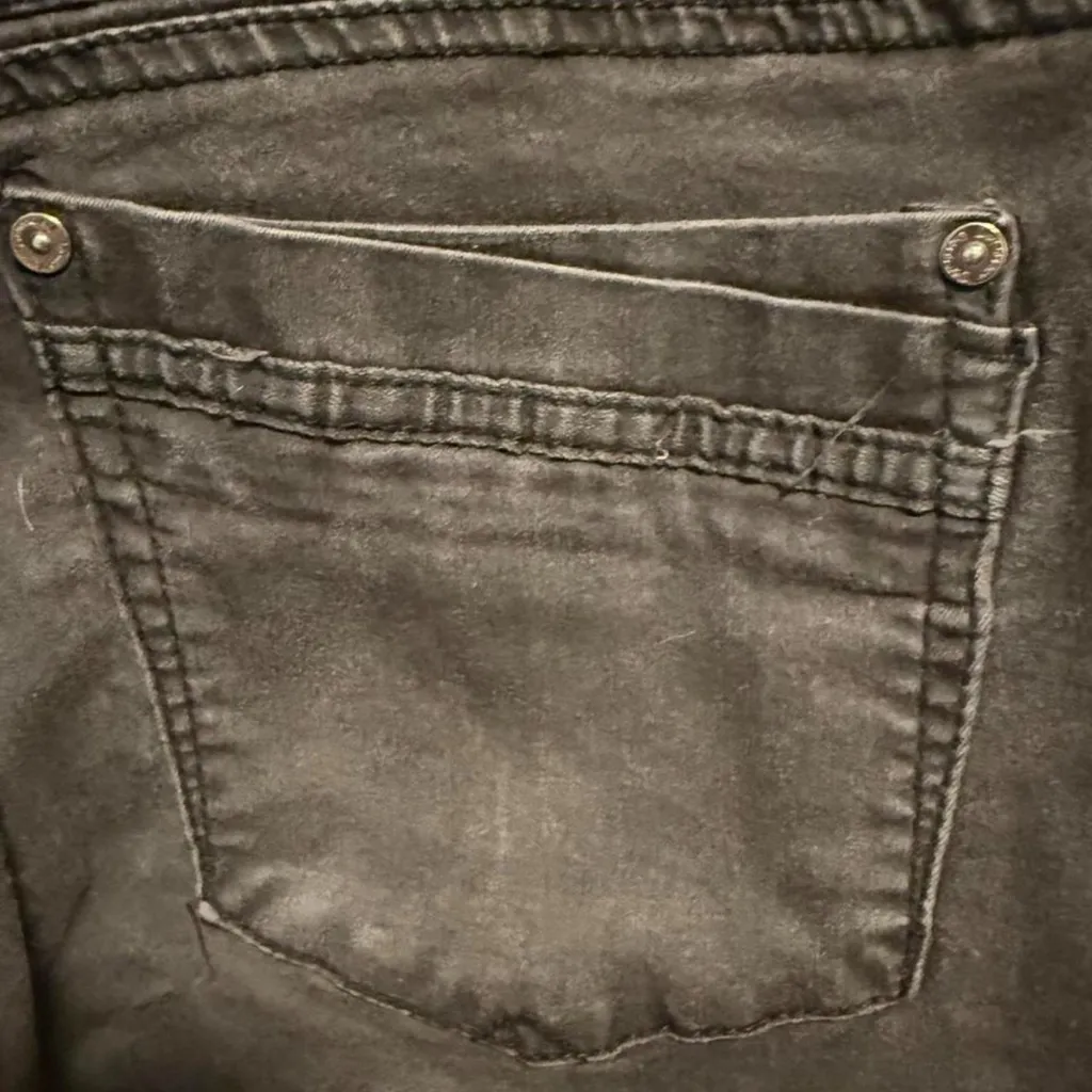 Democracy graish black Skinny Jeans with zipper on both bottom of legs fringe - Image 6