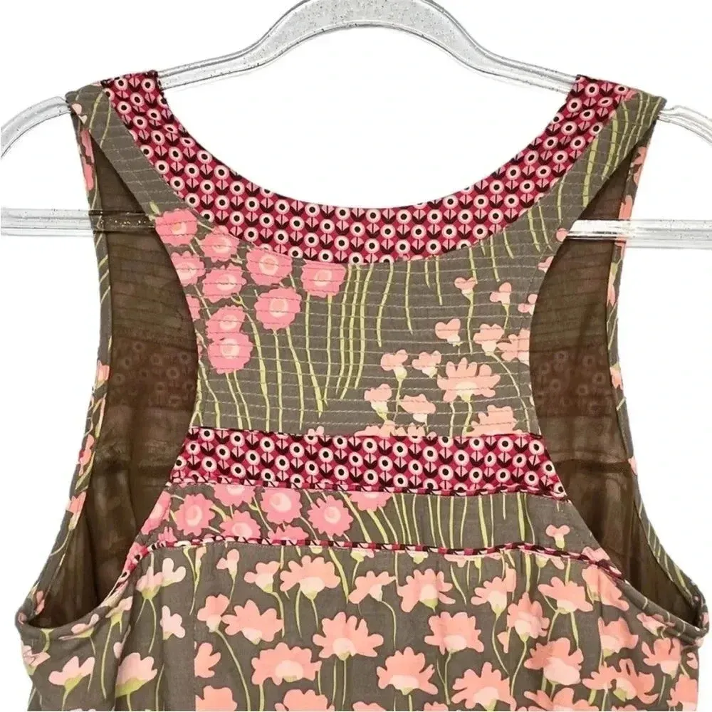 Free People Pretty Young Thing Patchwork Shift Lined Dress Size 4 - Image 6