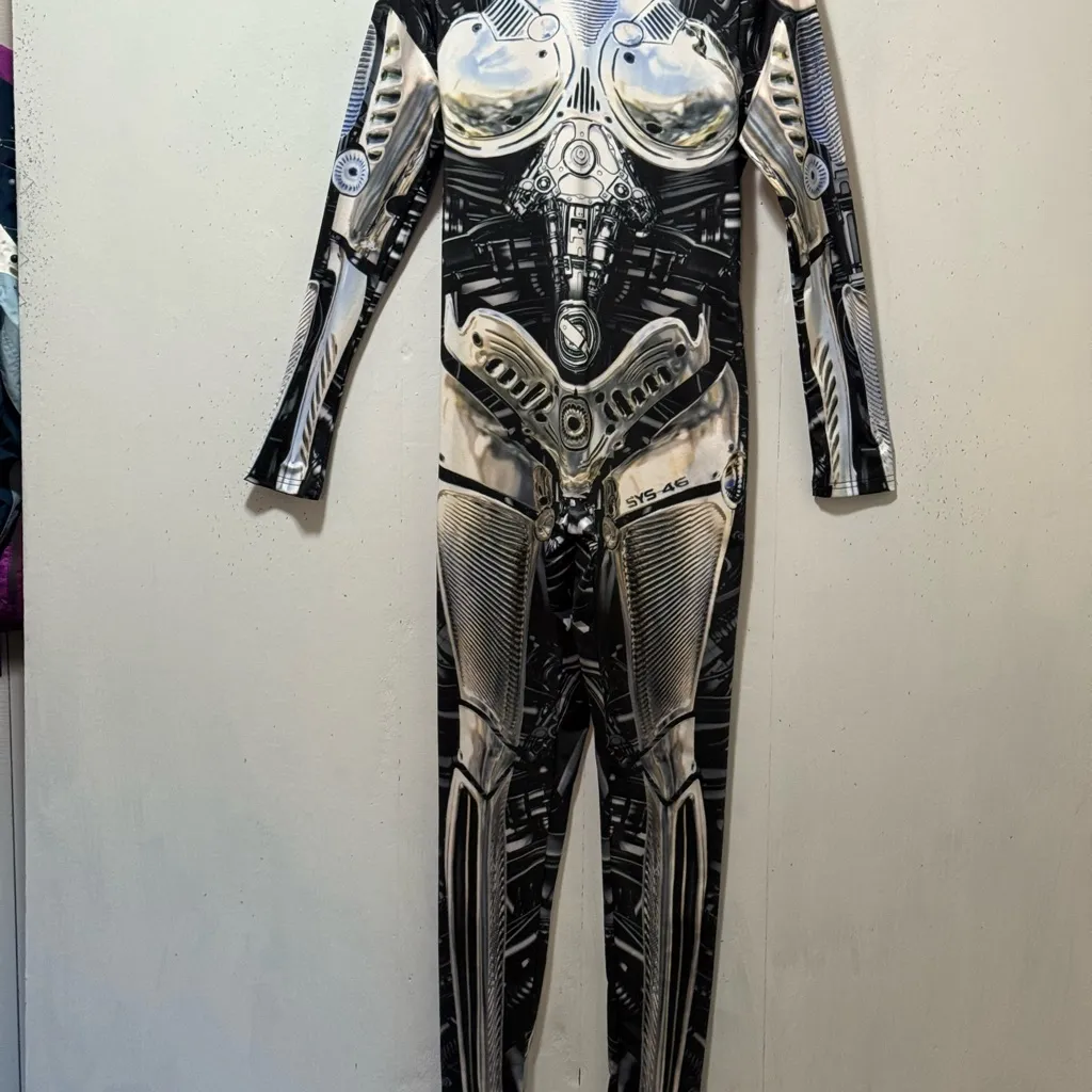 Cyberpunk Skeleton Bodysuit Sz M/L - Image 4