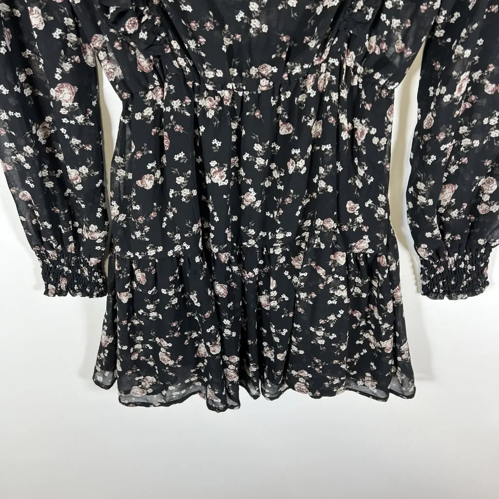 70/21 Dress Womens Size‎ Small Chiffon Floral print Cut Out long sleeve NWT Boho - Image 11