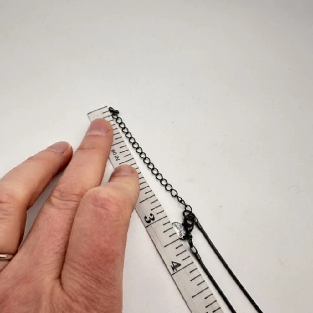 NWOT Lia Sophia‎ Stunning Blue  Gunmetal Pendant Necklace Statement Rope chain - Image 6