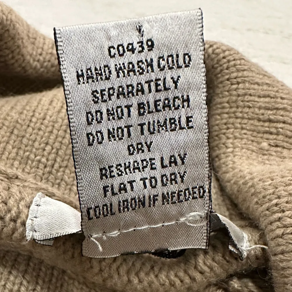 LaSeine Poncho Sweater Ruana Wool Blend Size Small Tan - Image 5