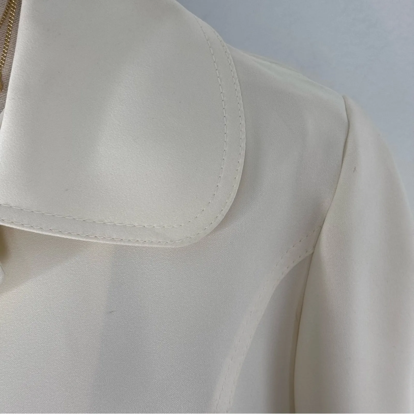 Vintage London Fog Cream Trench Coat Cream Light Academia Size 16 Petite - Image 6