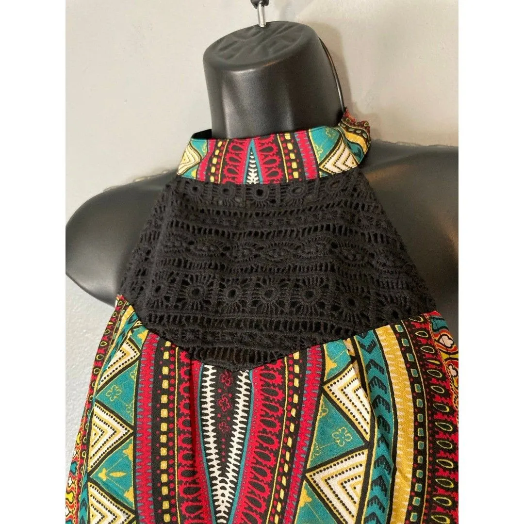 American Rag black colorful halter dress - Image 3