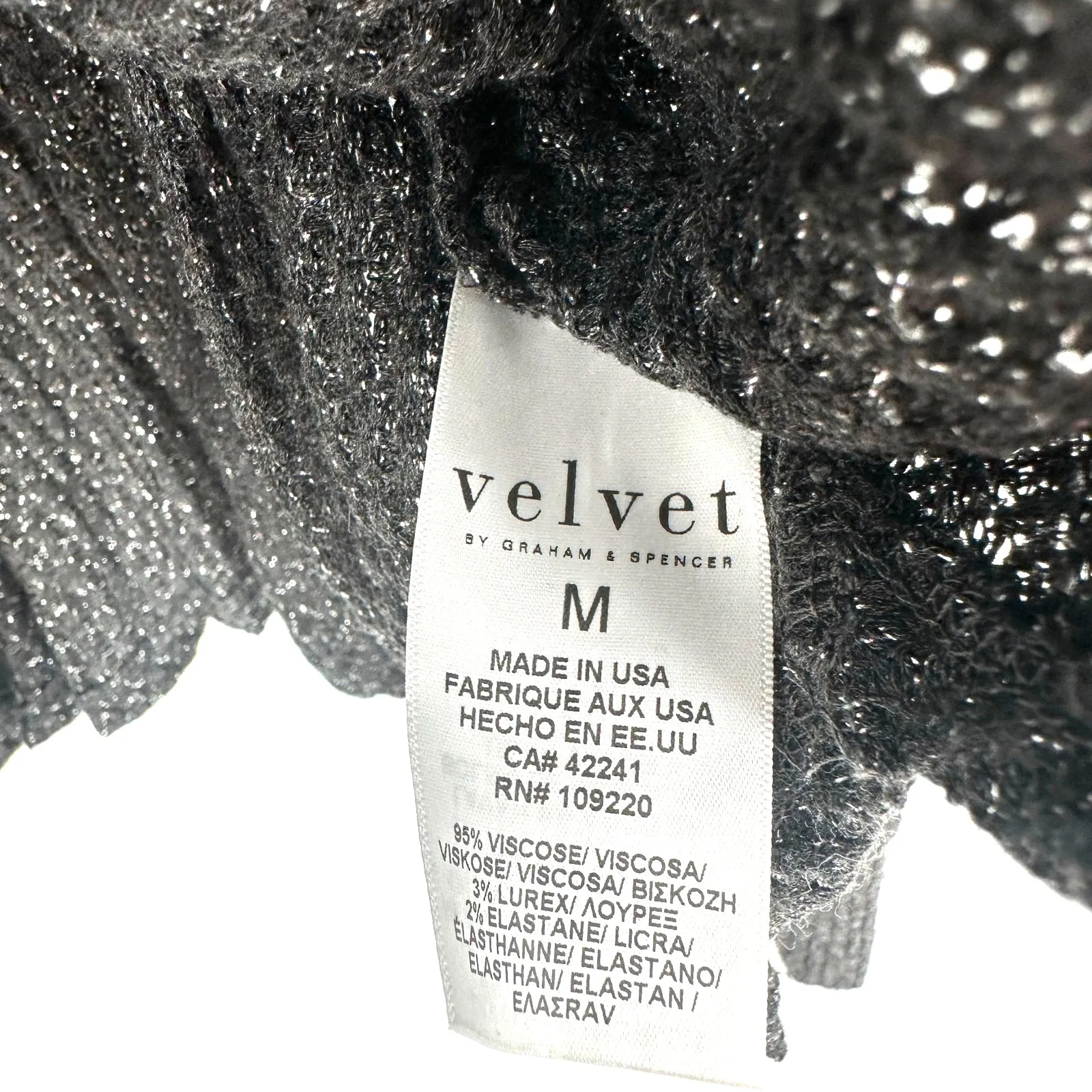 Velvet Size Medium Sweater Gray Loose‎ Knit V Neck Pullover Basic Casual Layers - Image 4