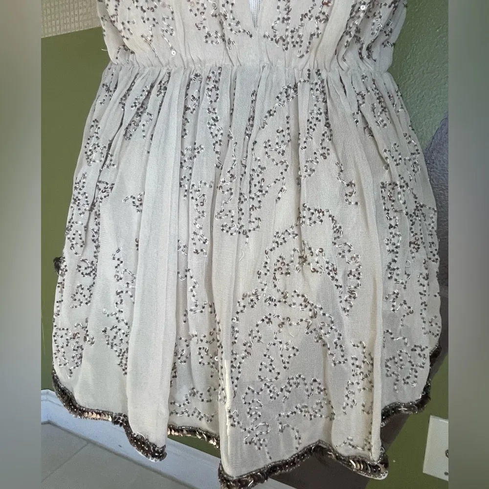 Free People beaded sequin embellished top Size S - Image 7