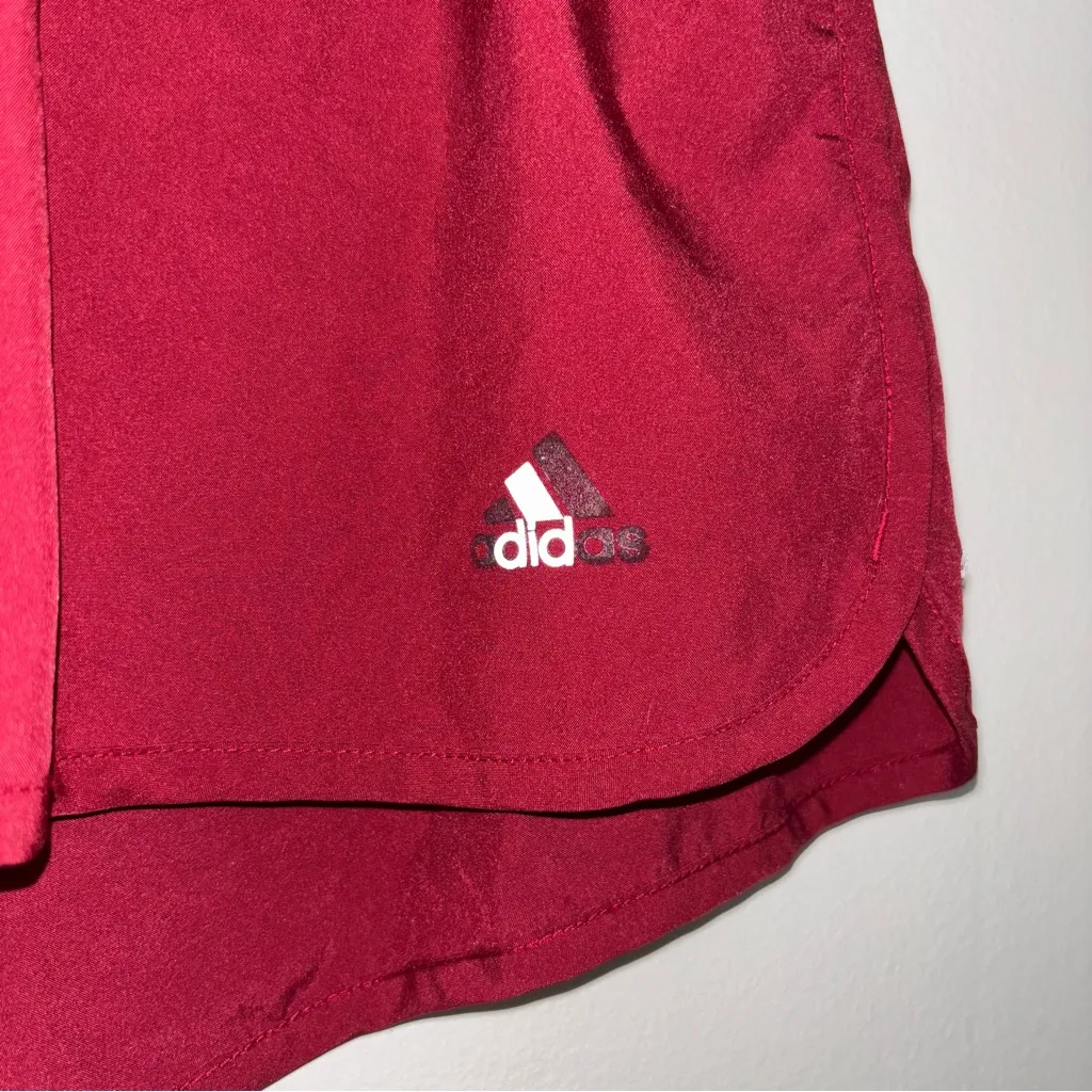 adidas Maroon Athletic Shorts - Image 2