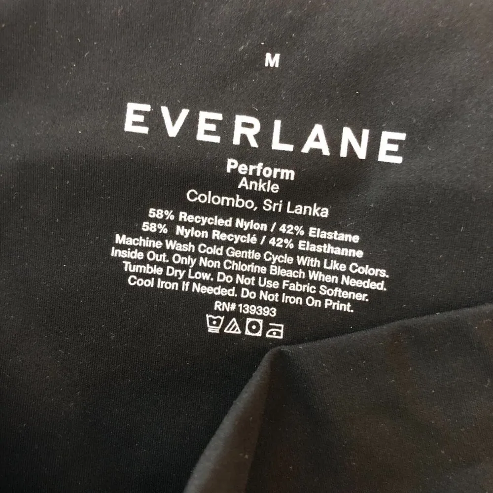 Everlane Womens The Perform Legging Ankle Length Stretch Black M - Image 6