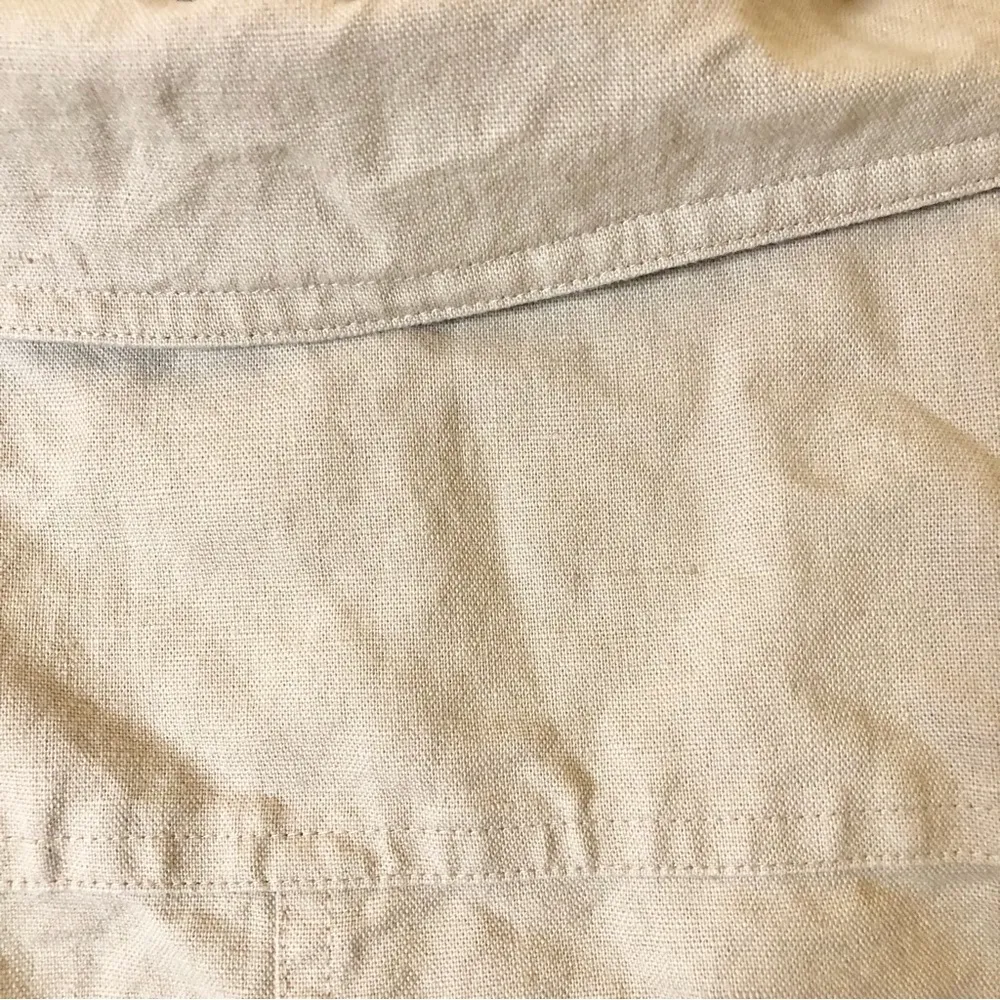 Lane Bryant‎ Ecru Linen Blend Utility Jacket Tan 14/16 - Image 6