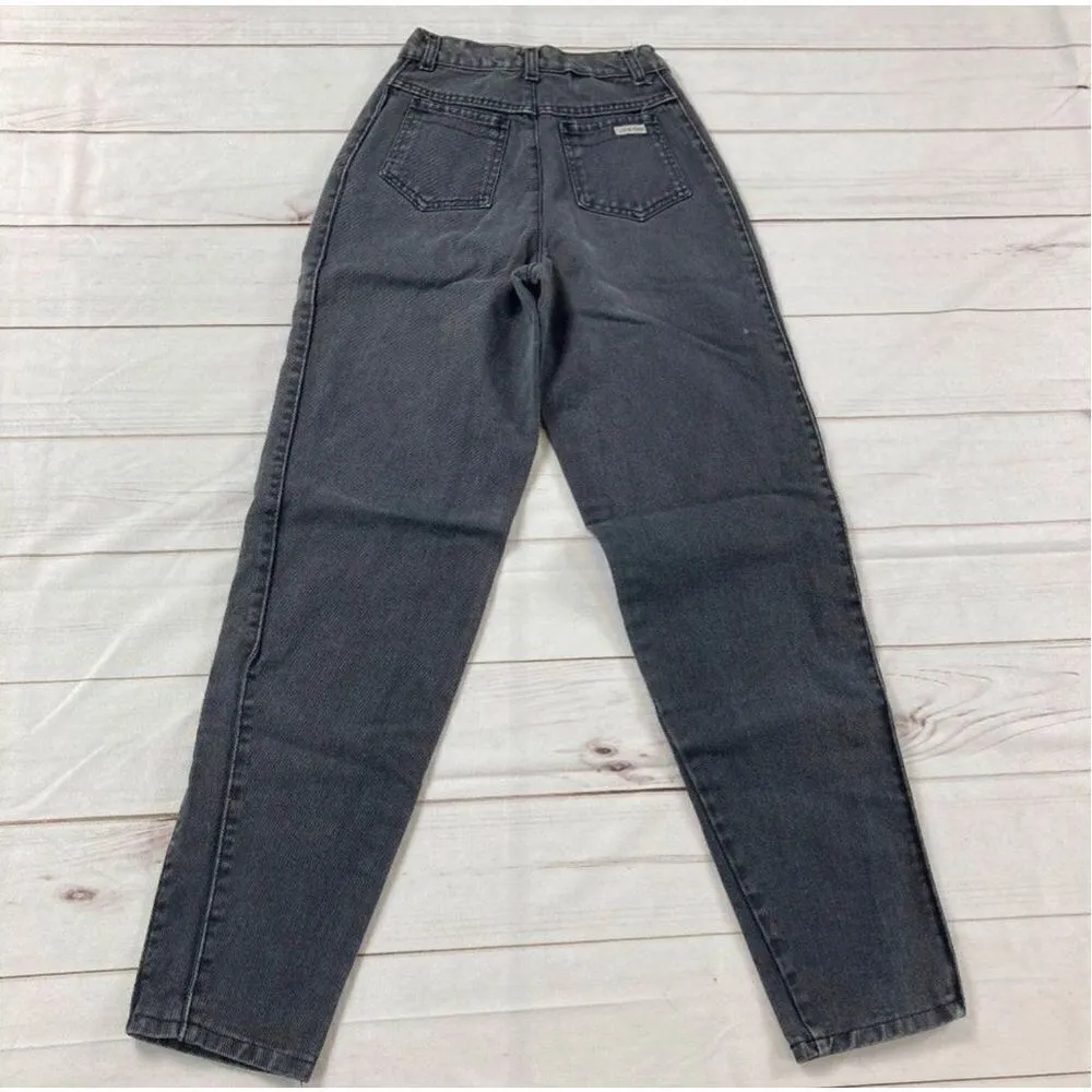 Calvin Klein Vintage Black High Waist Straight Tapered Leg Jeans Size 5 - Image 12
