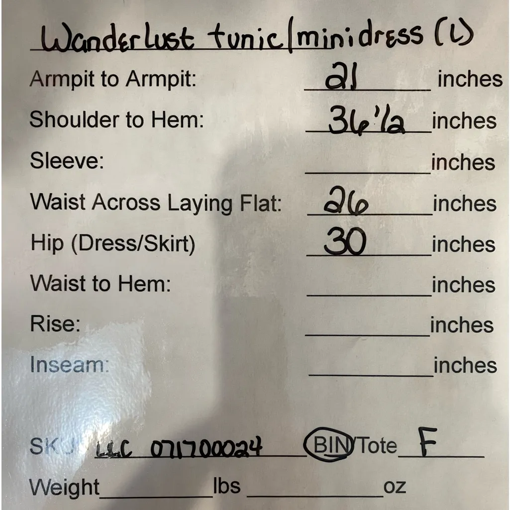 Wanderlust LA tunic, minidress with lace details,‎ size Large - Image 8