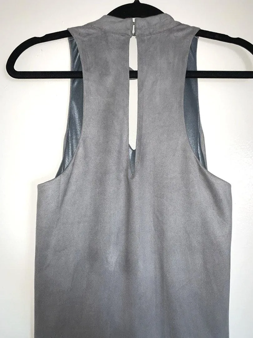 Oliviaceous Grey Suede Dress - Image 3