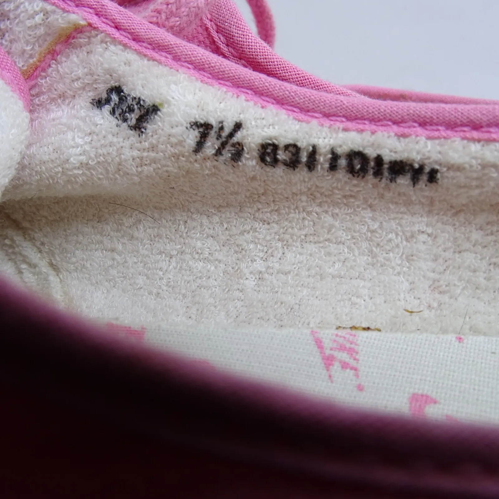 Vintage Nike 80s Women's Size 7.5 Sunburst Canvas Pink Terry Inside Retro - Image 5