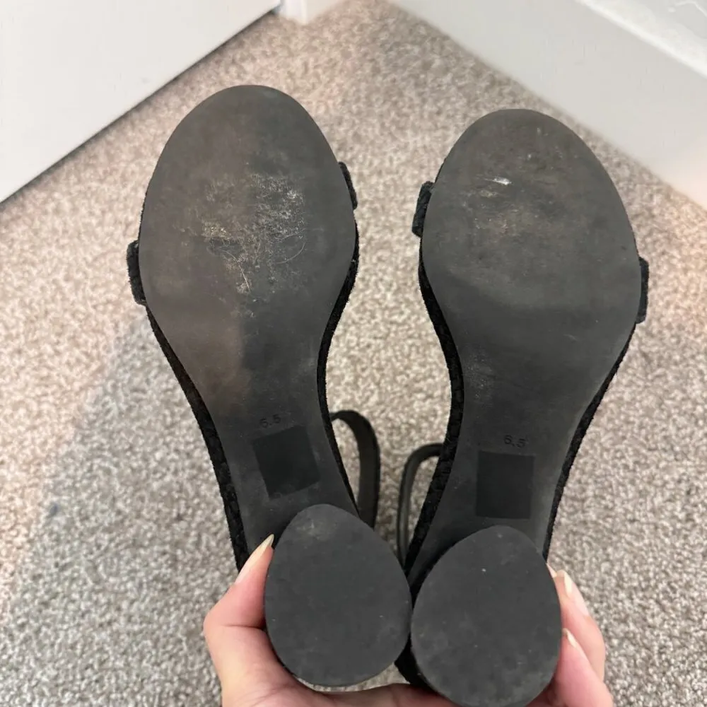 Jeffrey Campbell Laura Open Toe Ankle Strap Heels in Black Party Dressy Size 6.5 - Image 8