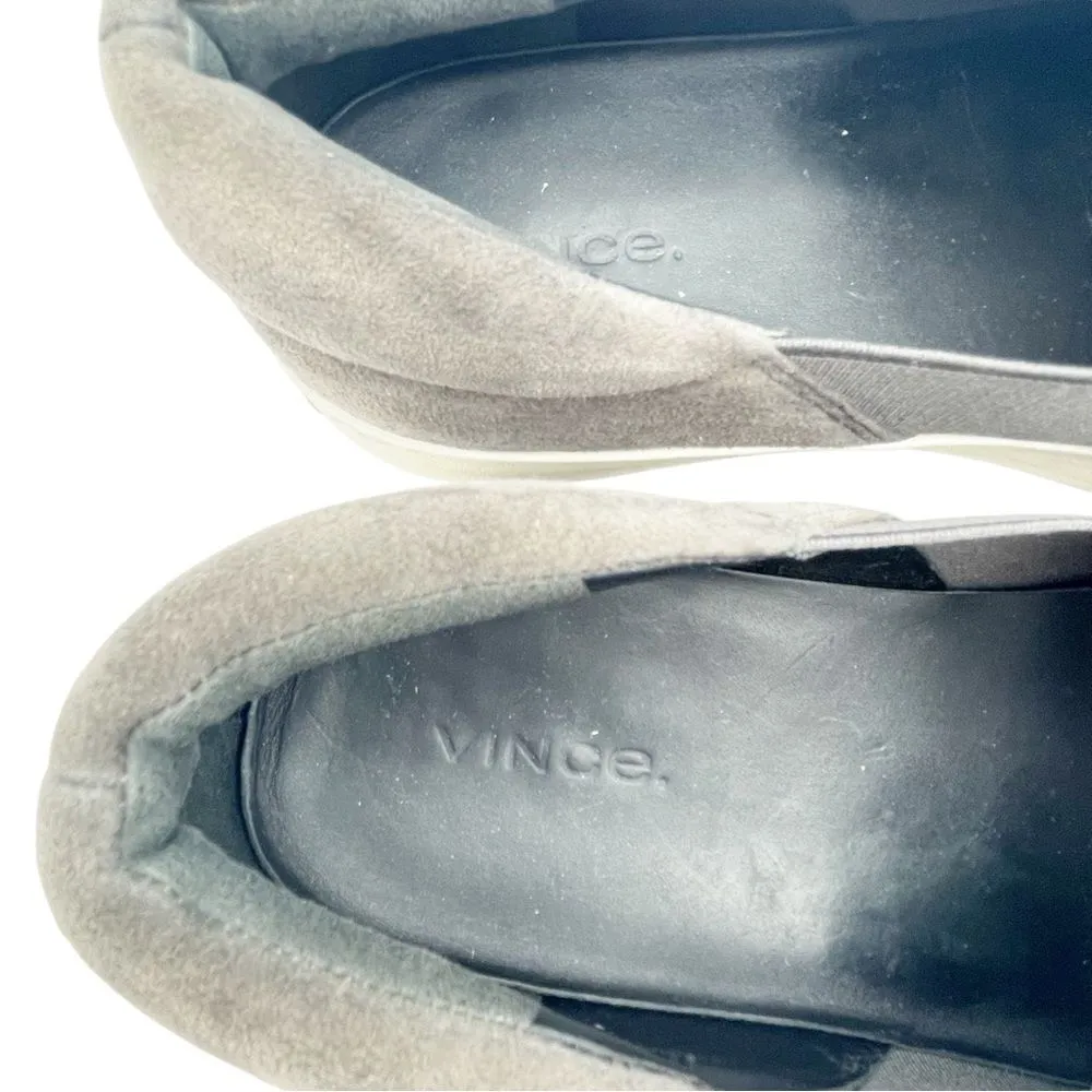 Vince Warren Suede Platform Slip-On Sneakers Warm Gray Size 9.5 - Image 12