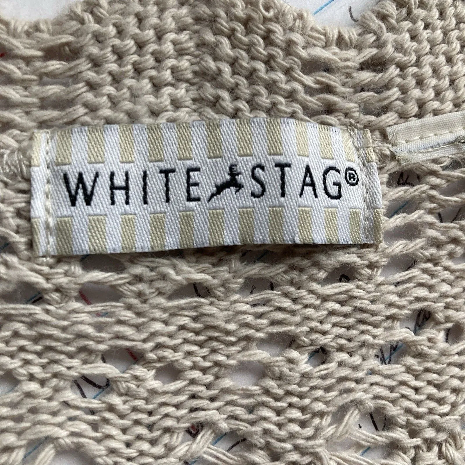 Crochet Cardigan S Cream Ivory Tie Front Coastal Beach Boho Cottage Y2K Vintage - Image 8