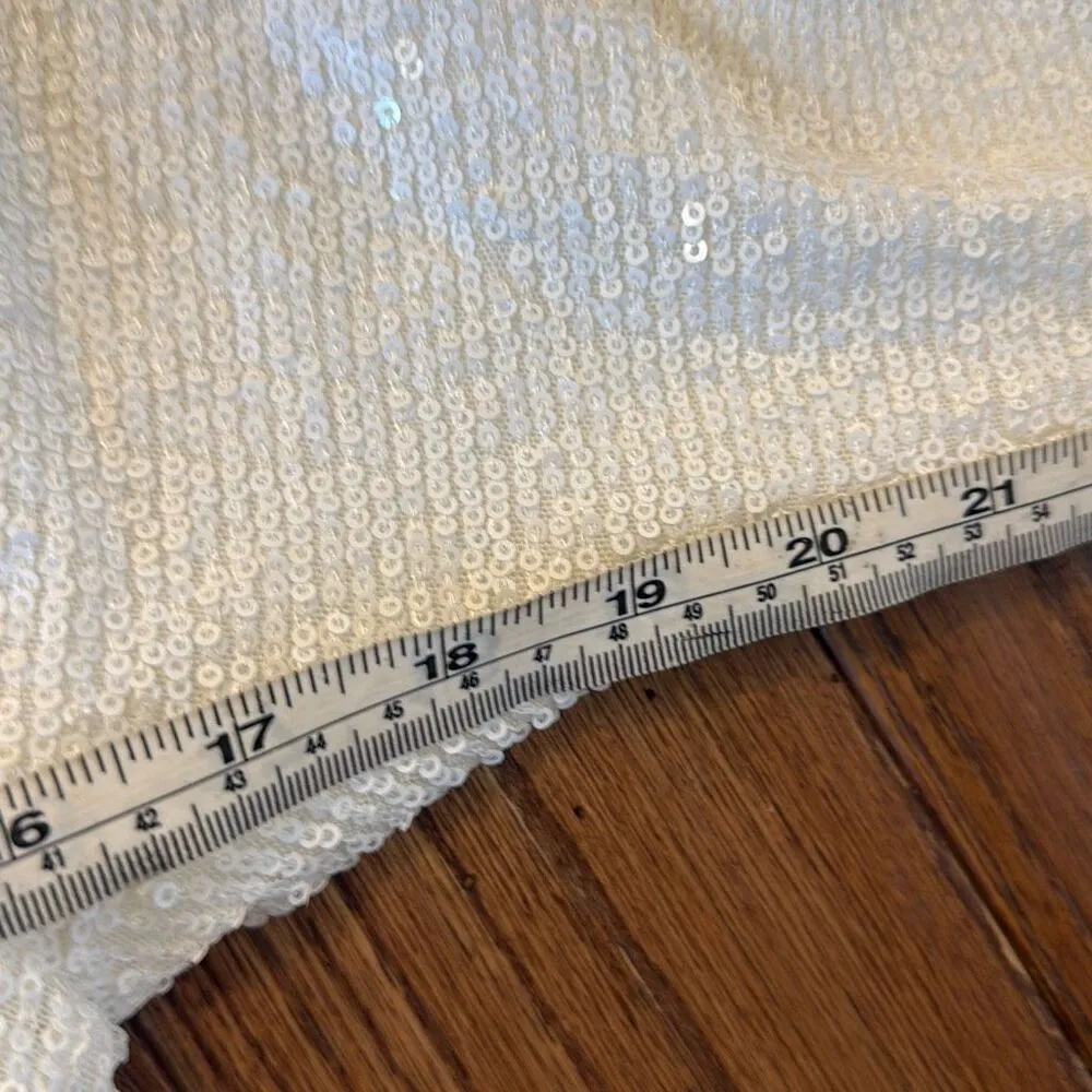 Pretty Lavish UK Alexis white sequin dolman sleeve maxi gown 6 - Image 10