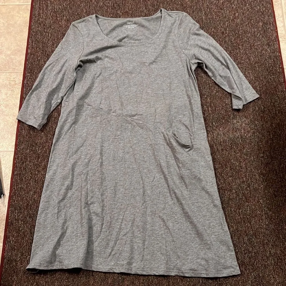 Pure hill PJ easy knit dress M Gray Size M - Image 3