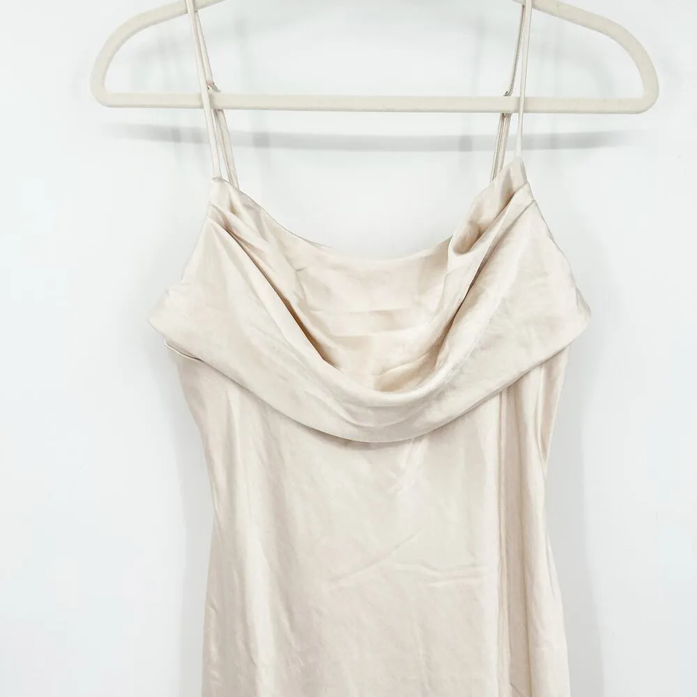 NWT Selfie Leslie Coquette Well Verse Pleated Bust Front Split Slip Dress Size L - Image 5