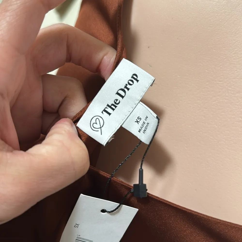 The Drop NWT Ana slip dress copper brown woman size XS - Image 9