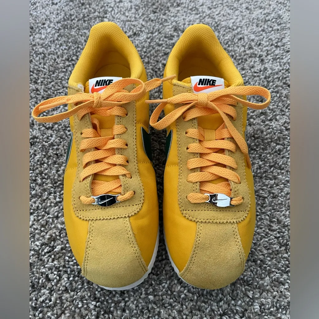 Women’s Nike Cortez Textile SneakersYellow Ochre Gorge Green Size 7.5 - Image 3