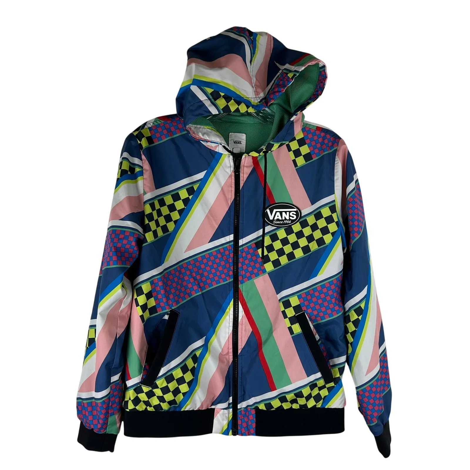 Vans Womens Windbreaker Jacket Size XS Colorful Full Zip Skate - Image 2