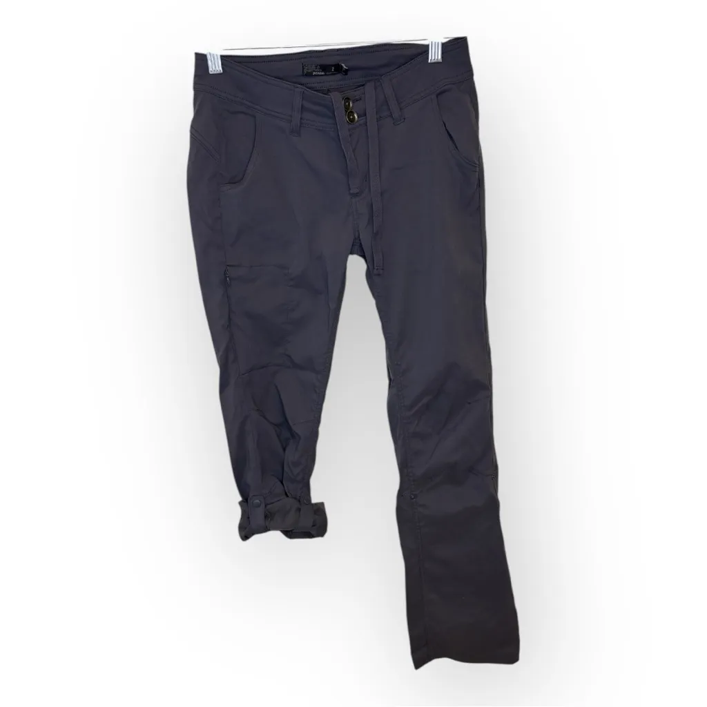 prAna Halle Convertible Roll-Up Hiking Pants Gray Size 2 - Image 3