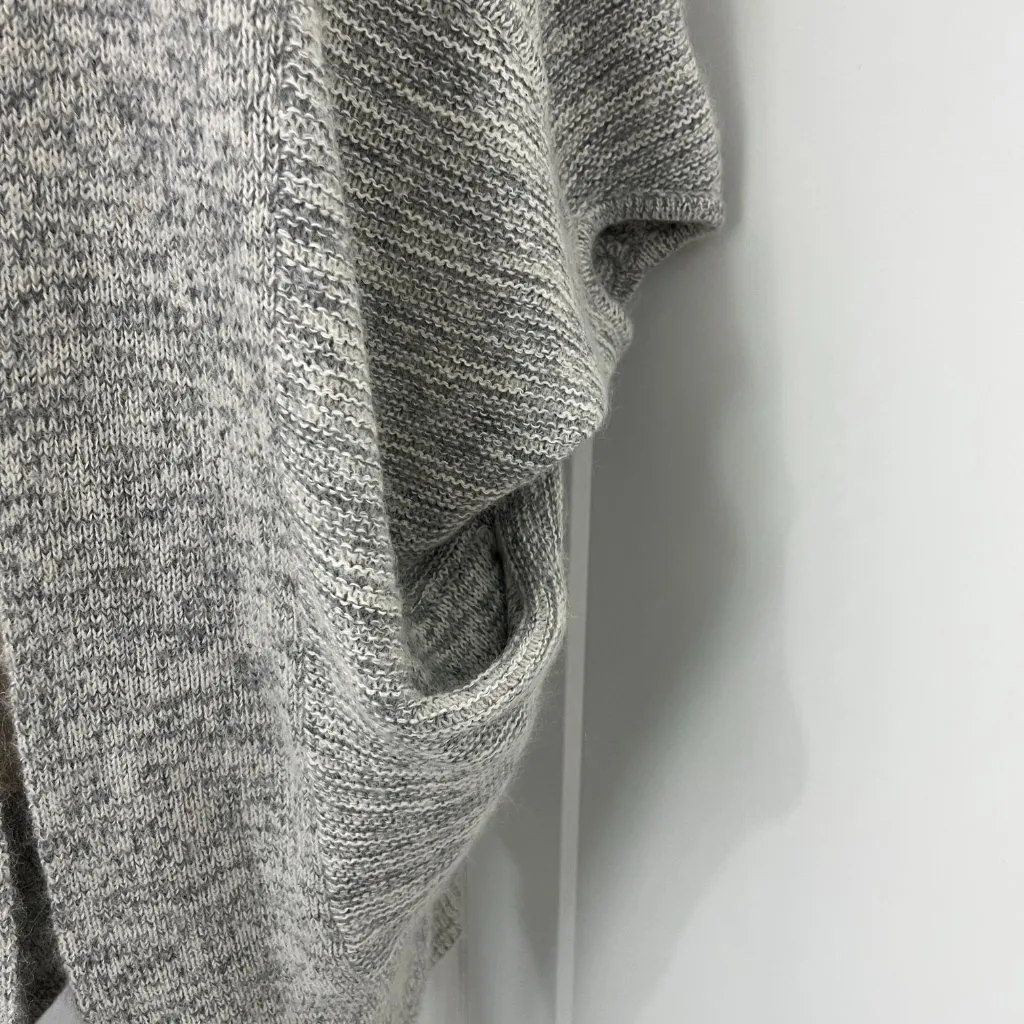 Babaton Aritzia XXS/XS Gray, White Javier Italian Mohair Wool Open Cardigan - Image 10