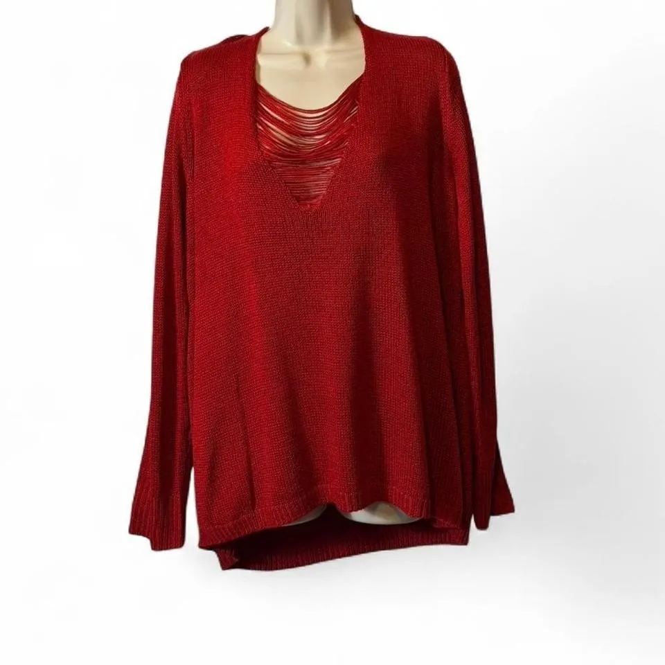 Justfab‎ Distressed Sweater - Image 2