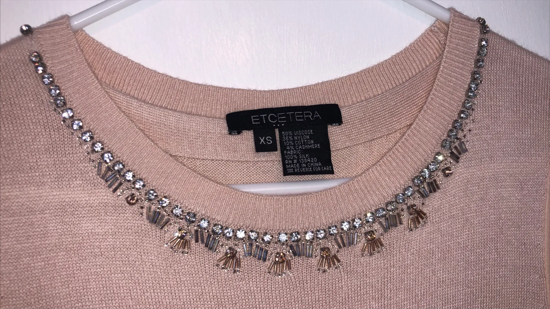 Etcetera Pink Sweater Top  XS - Image 3