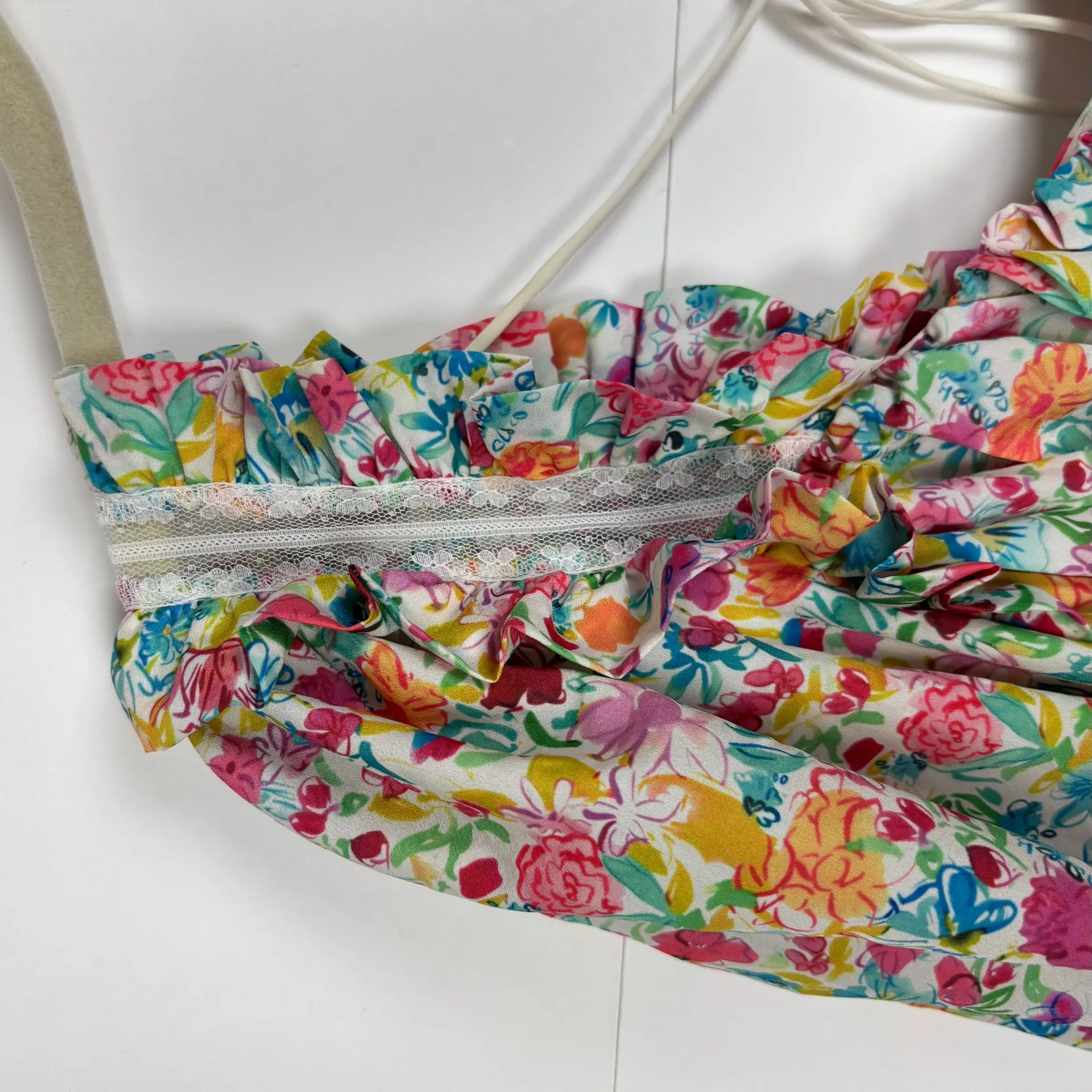 For Love & Lemons Claude Floral Crop Top Size Small - Image 7